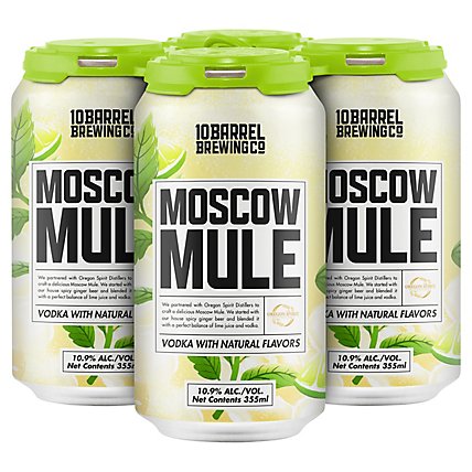 10 Barrel Brewing Co. Moscow Mule In Cans - 4-12 Fl. Oz. - Image 1