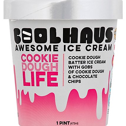 Coolhaus Cookie Dough Batter Ice Cream With Gobs Of Cookie Dough & Choc - Pint - Image 2