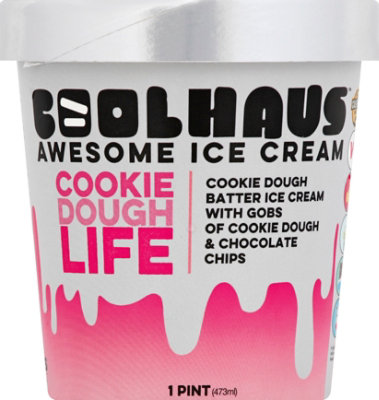 Coolhaus Cookie Dough Batter Ice Cream With Gobs Of Cookie Dough & Choc - Pint - Image 2