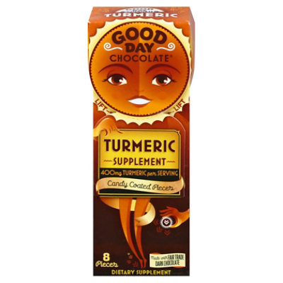 Good Day Chocolate Supplmnt Tumeric Chocolte - .99Oz - Image 3