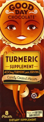 Good Day Chocolate Supplmnt Tumeric Chocolte - .99Oz - Image 2