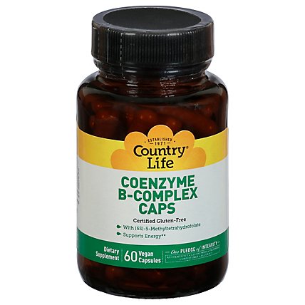 Coenzyme B Complex Vcaps - 60 Count - Image 3