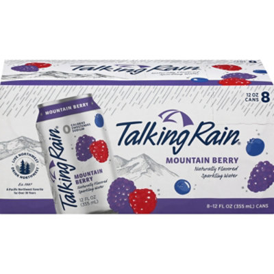 Talking Rain Sparkling Water Mountain Berry - 96 Fl. Oz.