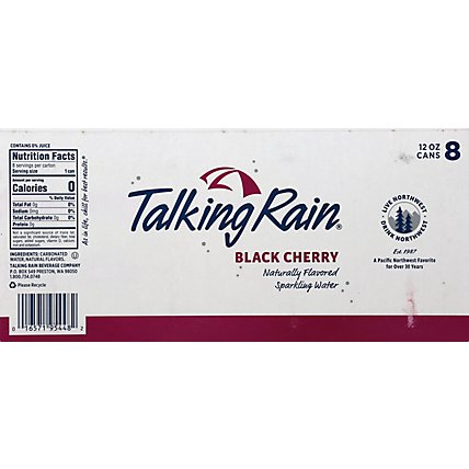 Talking Rain Sparkling Water Black Cherry 8 12oz Can - 96 Fl. Oz. - Image 5