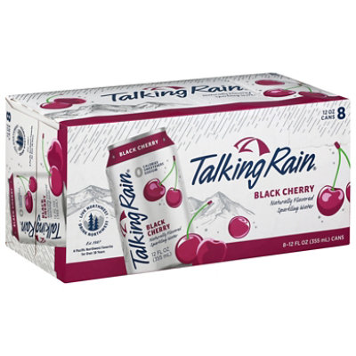 Talking Rain Sparkling Water Black Cherry 8 12oz Can - 96 Fl. Oz.