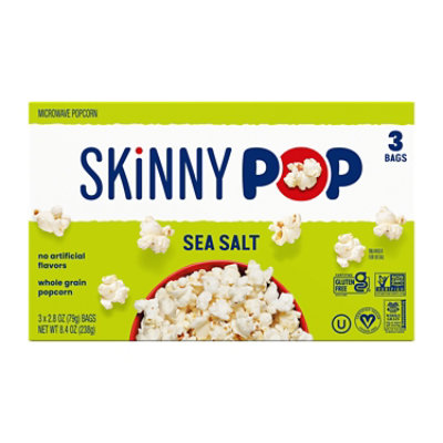SkinnyPop Microwave Sea Salt Popcorn Microwavable Bags - 3-2.8 Oz - Image 6