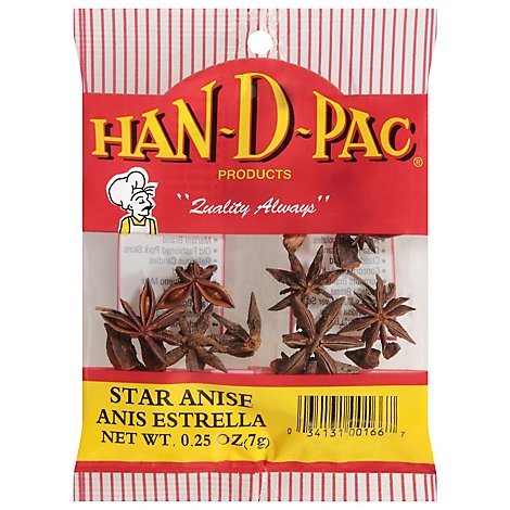 Han D Pac Whole Star Anise Seasoning Peg Bag - 0.5 Oz