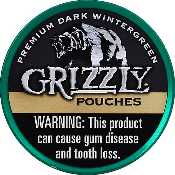 Grizzly Dark Pouch Wintergreen - .84 Oz