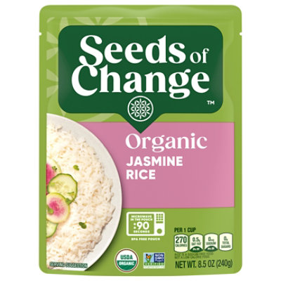 SEEDS OF CHANGE Ready To Heat Organic Aromatic Jasmine Rice Pouch - 8.5 Oz - Image 4