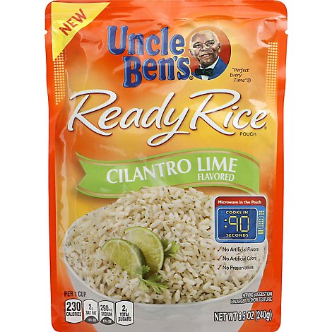 Uncle Bens Ready Rice Cilantro Lime Pouch - 8.5 Oz