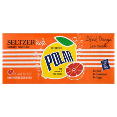 Polar Seltzer Blood Orange Lemonade - 8-12 Fl. Oz. - Image 4