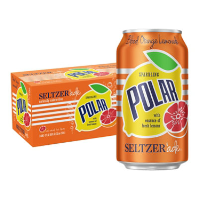 Polar Seltzer Blood Orange Lemonade - 8-12 Fl. Oz. - Image 1