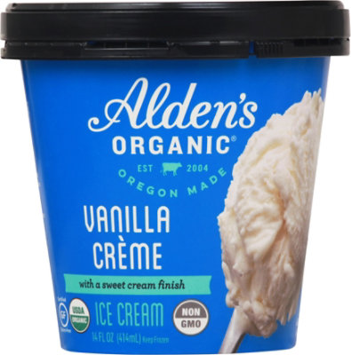 Alden's Organic Vanilla Crème Ice Cream - 14 Oz - Image 2