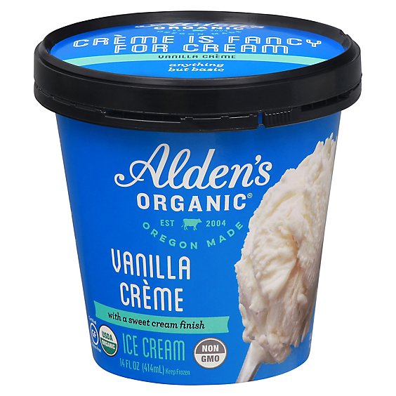 Alden's Organic Vanilla Crème Ice Cream - 14 Oz