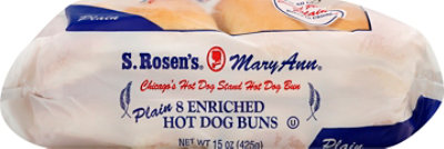 S Rosens 8ct Plain Hotdog Buns - 15.2 Oz - Image 1
