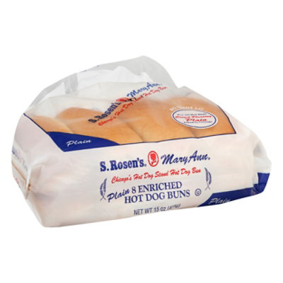 S Rosens 8ct Plain Hotdog Buns - 15.2 Oz - Image 1