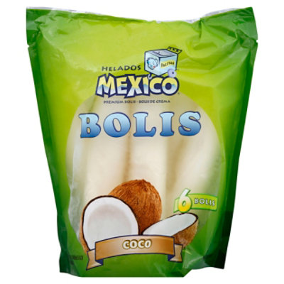 Helados Mexico Coconut Cream Bolis - 6 Count - Image 1