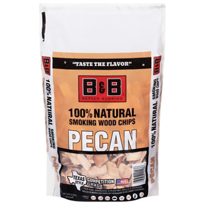 B&B Pecan Smoking Wood Chips Bag - 180 Cu. In. - Image 2
