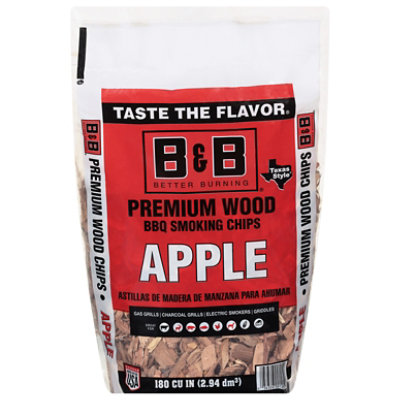 B&B Apple Smoking Wood Chips Bag - 180 Cu. In. - Image 2