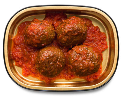 Signature Cafe Beef Meatballs With Sauce Cold - 4 Count - Image 1