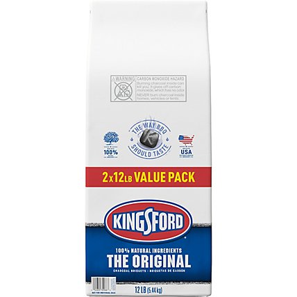 Kingsford Original Barbecue Charcoal Briquettes For Grilling - 2-12 Lbs - Image 1