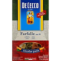 De Cecco Pasta Farfalle No. 93 Tricolor - 12 Oz - Image 2