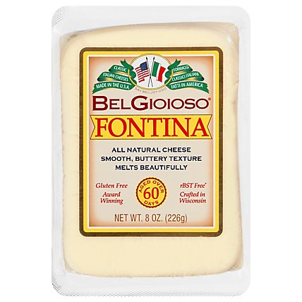 BelGioioso Fontina Cheese Wedge - 8 Oz - Image 1
