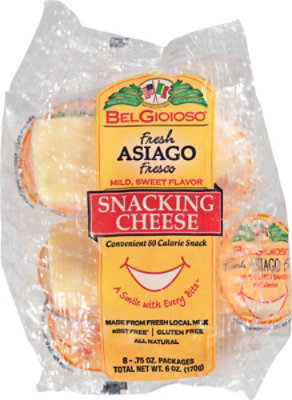 BelGioioso Asiago Fresco Snack Cheese Bag - 6 Oz - Image 2