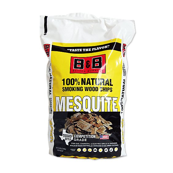 Pack of 2 100% Natural B&B Mesquite Wood Smoking Chips Competition Grade Bundle 