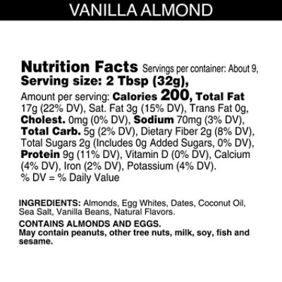 RX Nut Butter Almond Butter Vanilla Protein Snack - 10 Oz - Image 5