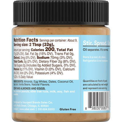 RX Nut Butter Almond Butter Vanilla Protein Snack - 10 Oz - Image 7