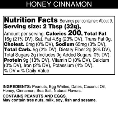 RX Nut Butter Peanut Butter Honey Cinnamon Protein Snack - 10 Oz - Image 5