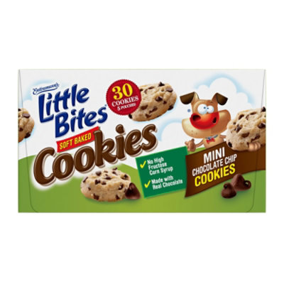 Entenmanns Little Bites Cookies Soft Baked Mini Chocolate Chip 5 Pouches - 30 Count