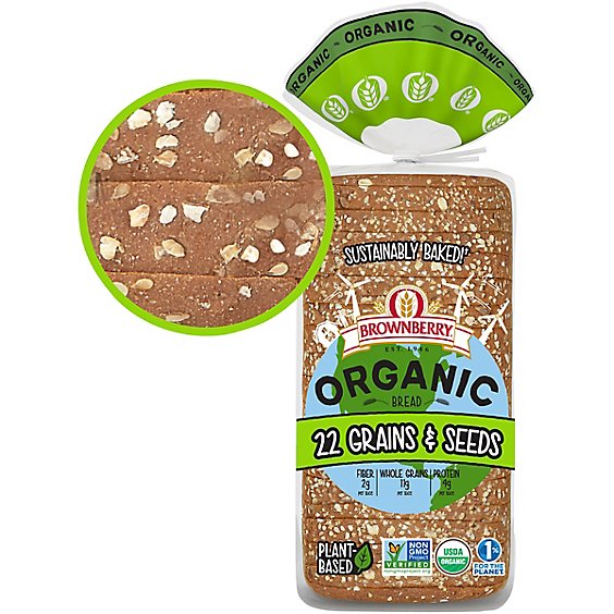 Brownberry Organic Thin Sliced 22 Grains & Seeds Bread - 20 Oz