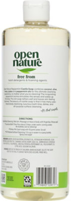 Open Nature Soap Pure Castille Multi Purpose With Peppermint Oil - 32 Fl. Oz. - Image 4