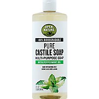 Open Nature Soap Pure Castille Multi Purpose With Peppermint Oil - 32 Fl. Oz. - Image 2