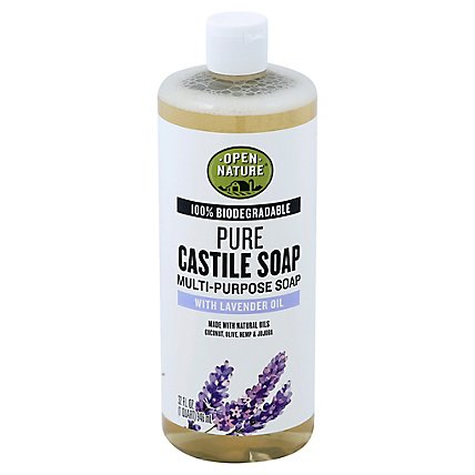 Open Nature Soap Pure Castille Multi Purpose With Lavender Oil - 32 Fl. Oz. - Image 1