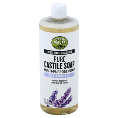 Open Nature Soap Pure Castille Multi Purpose With Lavender Oil - 32 Fl. Oz.