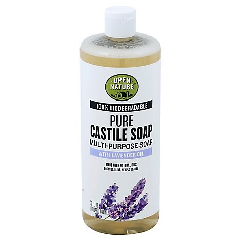 Open Nature Soap Pure Castille Multi Purpose With Lavender Oil - 32 Fl. Oz.