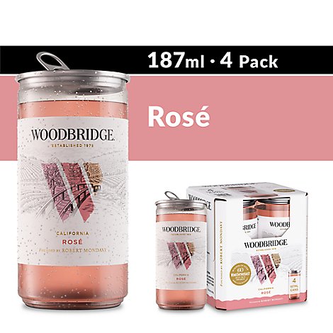 Woodbridge by Robert Mondavi Rose Wine Bottles - 4-187 Ml