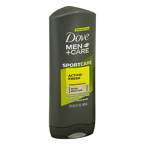Dove Men+Care SportCare Body + Face Wash Active + Fresh - 13.5 Oz