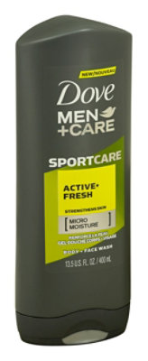 Dove Men+Care SportCare Body + Face Wash Active + Fresh - 13.5 Oz