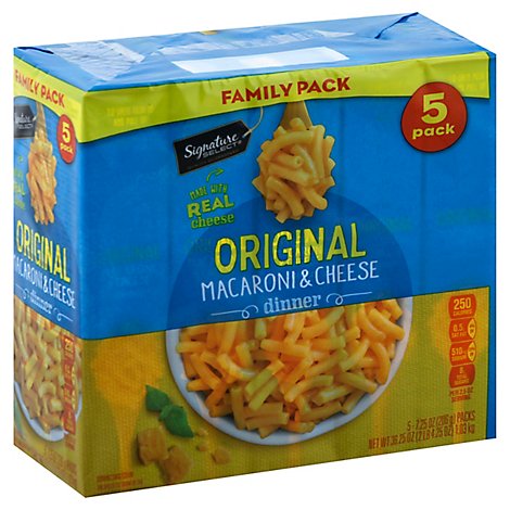 Signature Select Macaroni & Cheese Family Pk - 5-7.25 Oz