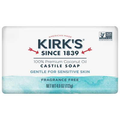 Kirks Bar Soap Fragrance Free Castile - 4 Oz