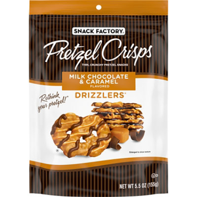 Snack Factory Milk Chocolate & Caramel Drizzled Pretzel Crisps - 5.5 Oz - Image 1