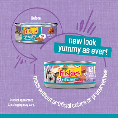 Friskies Cat Food Wet Tasty Treasures Turkey & Cheese - 5.5 Oz - Image 4