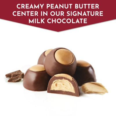 Fannie May Premium Milk Chocolate Candy Peanut Butter  Buckeyes 4 pieces - 1.8 Oz - Image 5