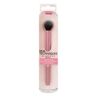 Real Techniques Setting Powder + Highlighter Brush - Each - Image 3