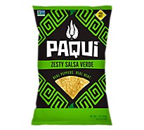 PAQUI Tortilla Chips Zesty Salsa Verde - 7 Oz