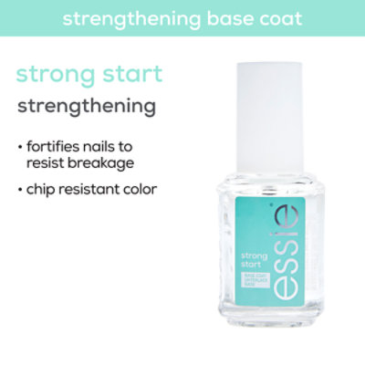 essie nail care vegan clear base coat strengthener Strong Start - 0.46 Fl. Oz. - Image 4